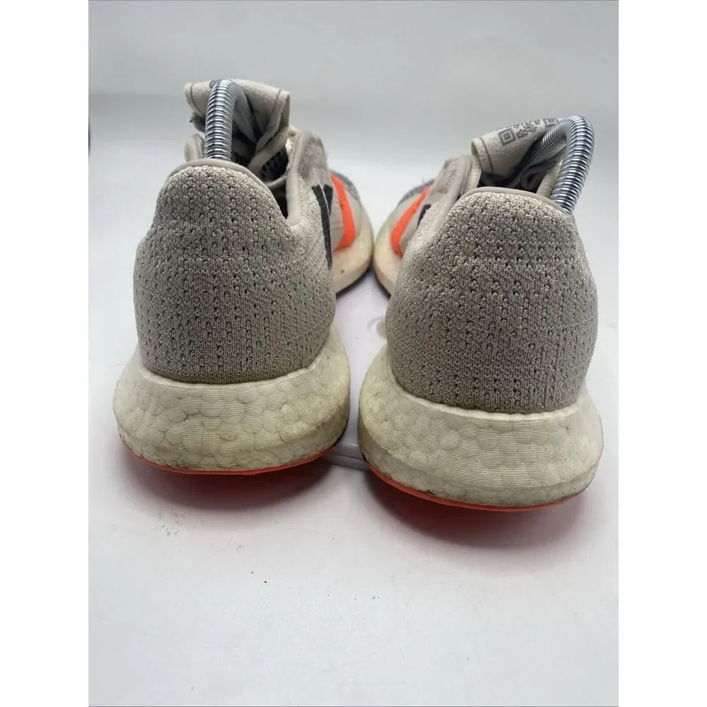 Adidas Shoes Men Size 9.5 Boost Beige White Athletic Running Trainers 3844